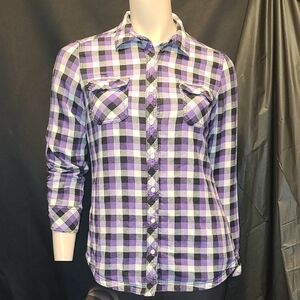 BC CLOTHING Purple Plaid Button-Up Shirt